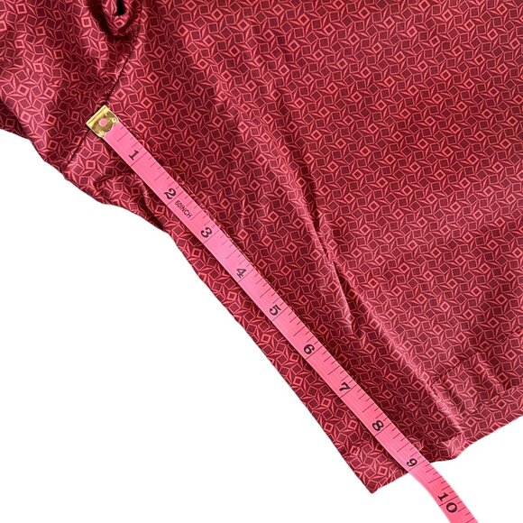 NWT Ben Sherman Red Geometric Print Chino Shorts Sz. 30 Stretch Fit - Picture 10 of 10